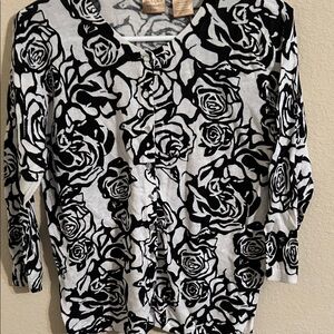 Nue Options Monochrome Floral Cardigan